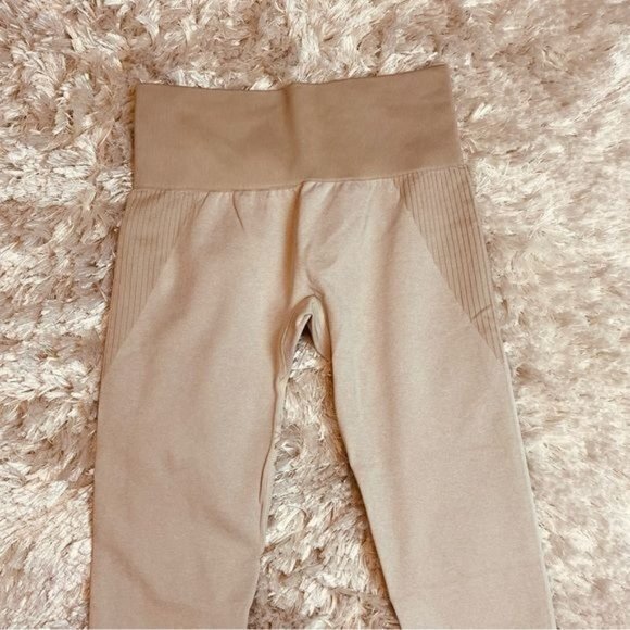 Vital Textured Compression Mesh seamless Tan Leggings Size M RefJ020-2 - Picture 11 of 11